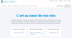 Desktop Screenshot of conseildesarts.ca