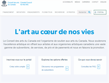Tablet Screenshot of conseildesarts.ca